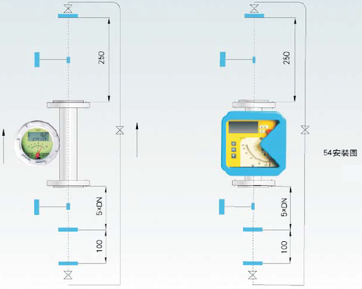 金屬管轉(zhuǎn)子流量計安裝注意事項圖示